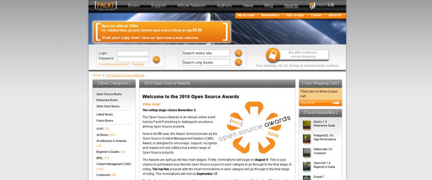 Sostieni Drupal, votalo nel 2010 Open Source Awards